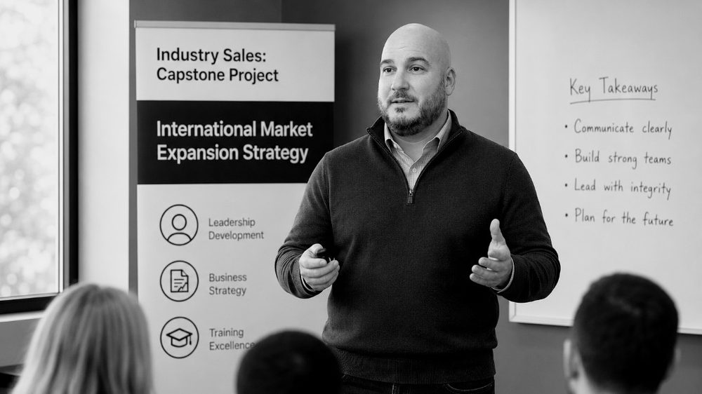 Casey Billing presenting to students at Algonquin College